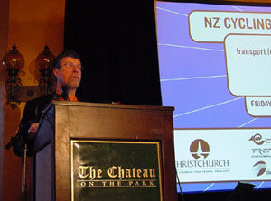 Christchurch Mayor Garry Moore opens the 2001 conference in Christchurch